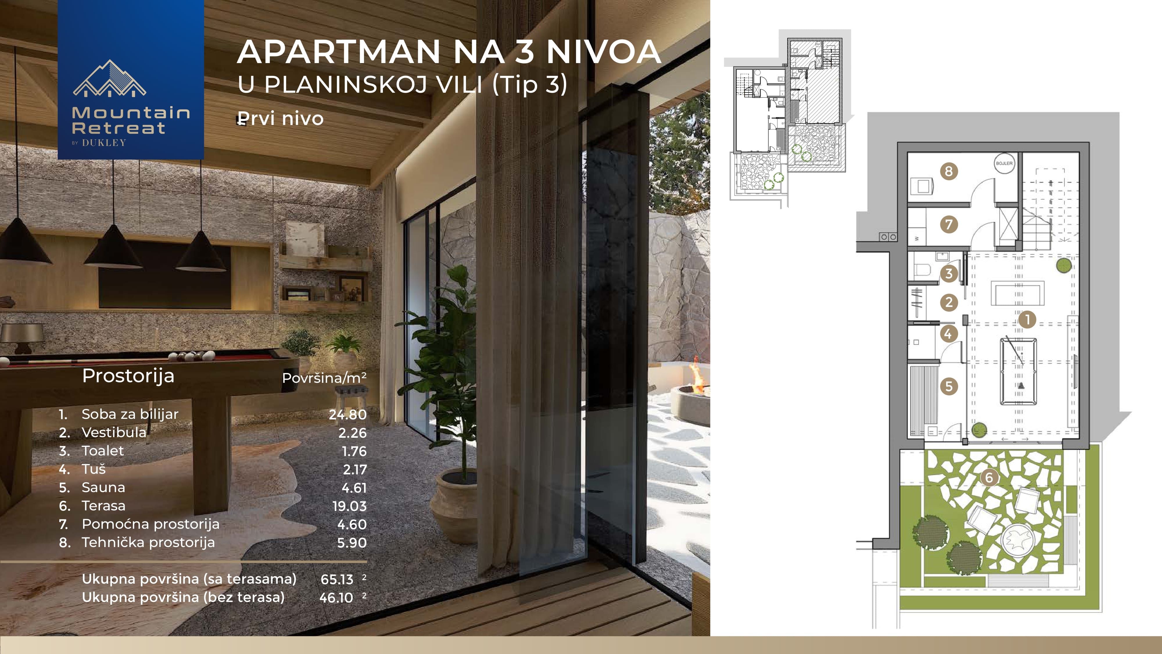 amforaproperty.com/Ekskluzivna prodaja!!Novi projekat na severu Crne Gore (KOLASIN) -10 luksuznih vila sa apartmanima na prodaju. (TIP 1-DUPLEKS APARTMAN U PLANINSKOJ VILI )